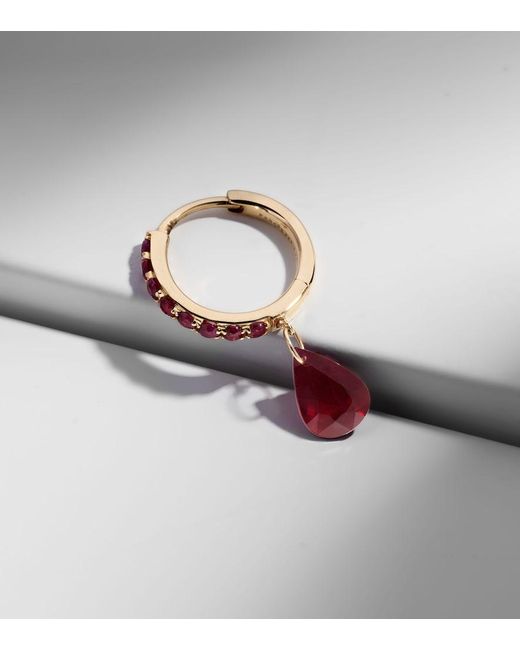 PERSÉE Pink Piercing 18Kt Single Earring With Ruby