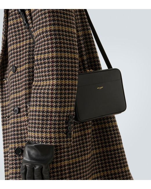 Saint Laurent White Paris Leather Camera Case for men