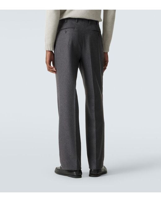 Saman Amel Gray Wool Suit Pants for men
