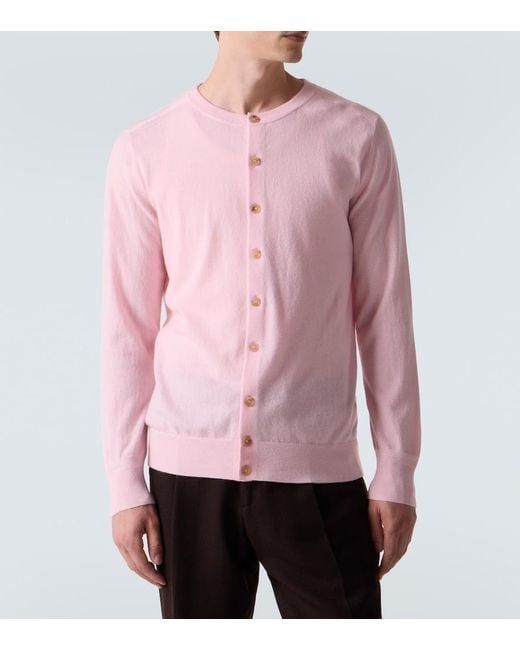 arch4 Pink Mr Ashford Cashmere Cardigan for men