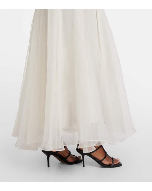 Brunello Cucinelli White Silk Gown