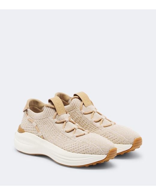 Tod's White Knitted Sneakers