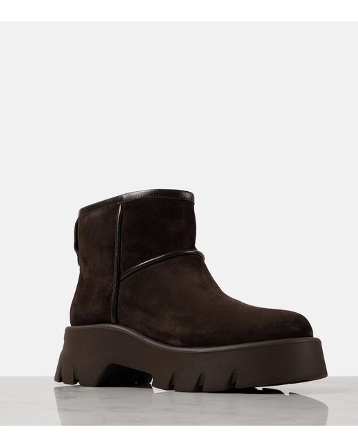 Gianvito Rossi Black Stormy Suede Ankle Boots