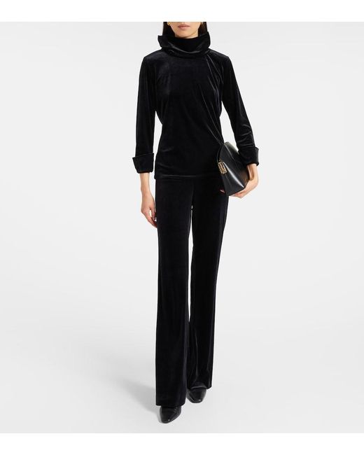 Dorothee Schumacher Black Soft Elegance Velvet Top