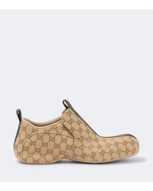 Gucci Brown Drip Gg Canvas Sneakers for men