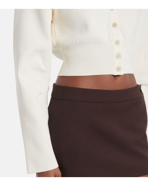 Wardrobe NYC White Cropped Cardigan