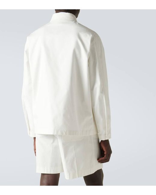 Valentino White Cotton Canvas Jacket for men