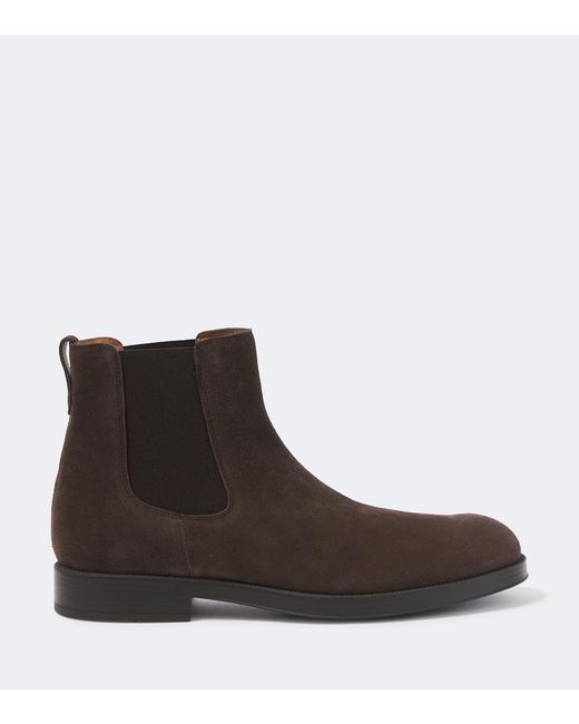Tod's Brown Suede Chelsea Boots for men