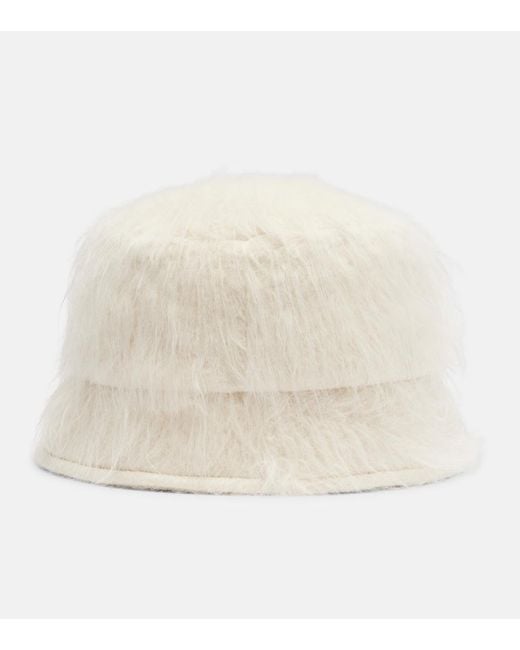 Brunello Cucinelli Natural Alpaca-Blend Bucket Hat
