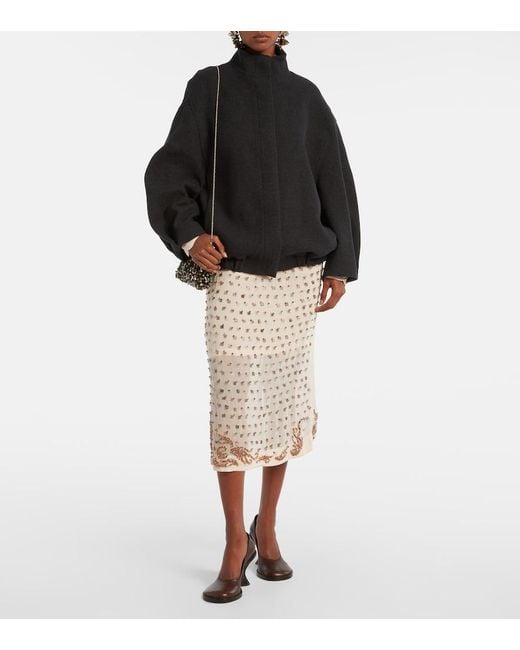 Dries Van Noten Blue Balloon-Sleeve Jacket