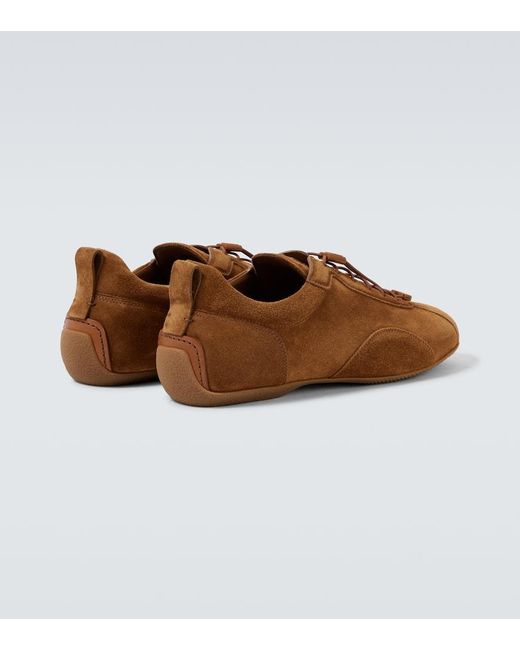 Dunhill Sneakers Davies Automotive Aus Veloursleder in Brown für Herren
