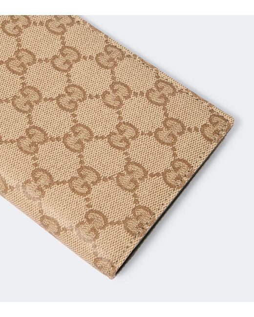 Gucci Natural Essence Classic Gg Canvas Passport Holder for men
