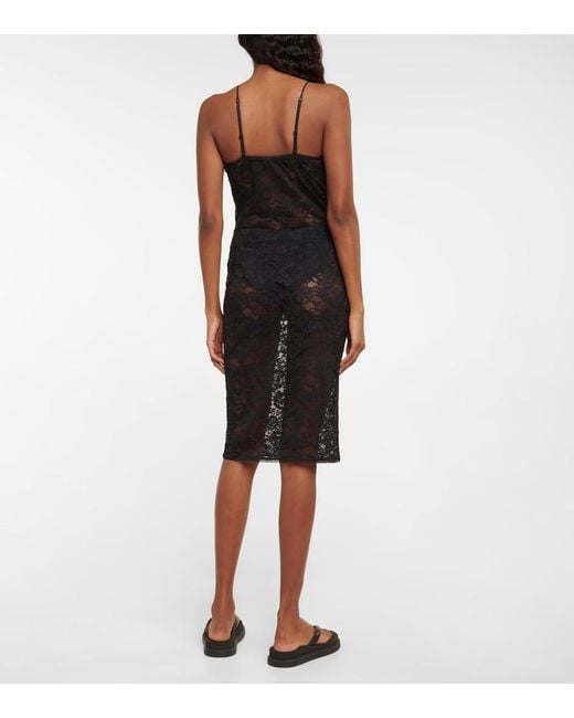Oseree Black Oseree Lace Minidress