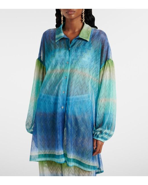 Missoni Blue Zigzag Shirt