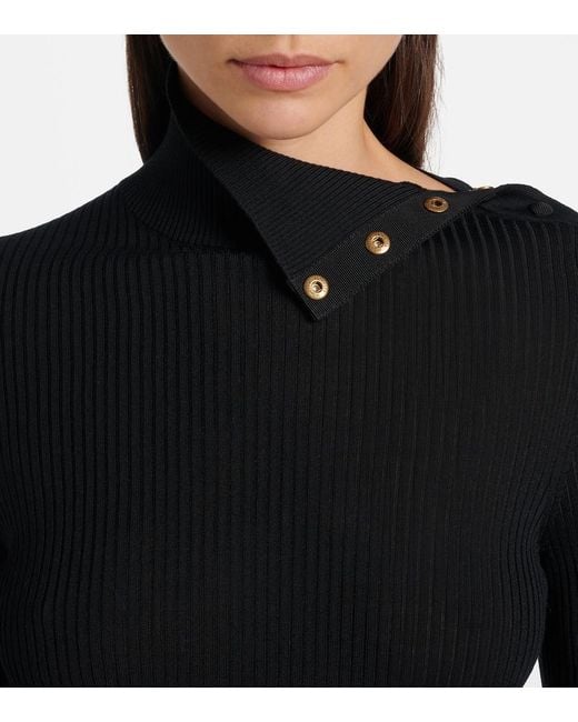 Moncler Black Virgin Wool Turtleneck Sweater