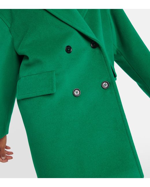 Max Mara Meana Wool And Cashmere Coat in Green | Lyst