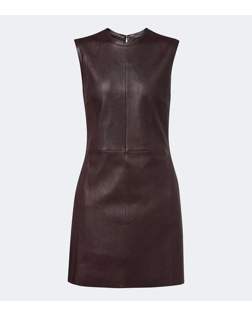 Stouls Brown Dollie Leather Minidress