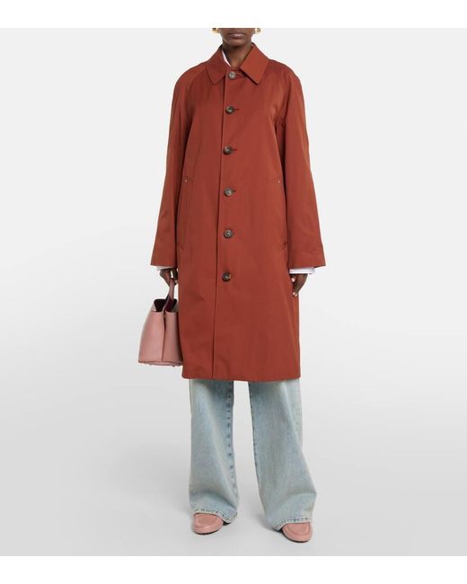 Tod's Orange Oversized Cotton-blend Raincoat