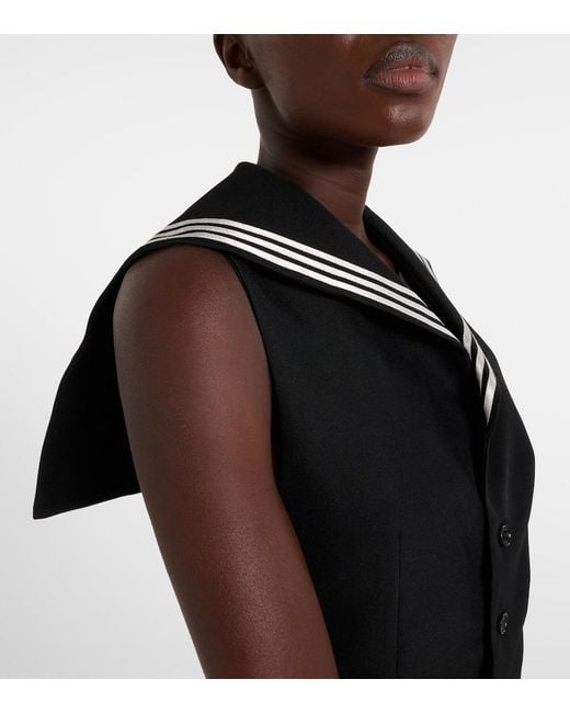 Gilet A Righe di Coperni in Black