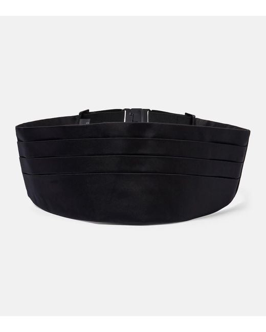 Dolce & Gabbana Black Silk Smoking Belt