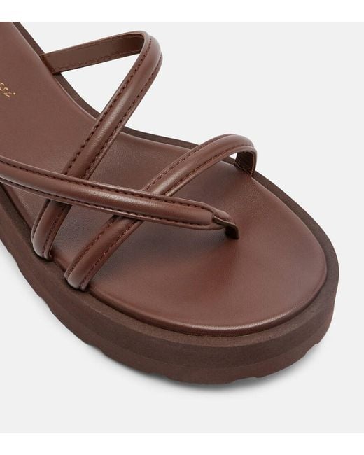 Gianvito Rossi Brown Nadina Leather Platform Sandals