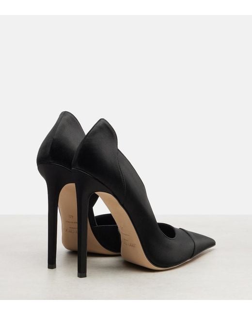 Jimmy Choo Black Brigitte 120 Satin Pumps