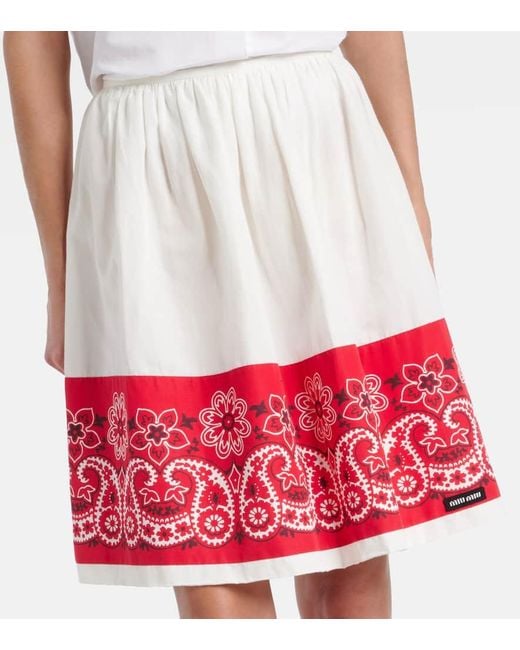 Minigonna di Miu Miu in Red