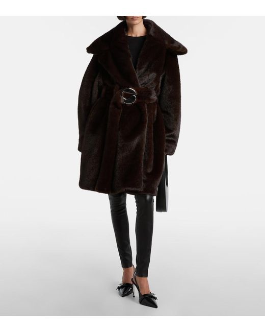 Coperni Black Logo Belted Coat