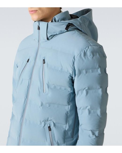 Aztech Mountain Blue Nuke Hooded Down Ski Jacket for men
