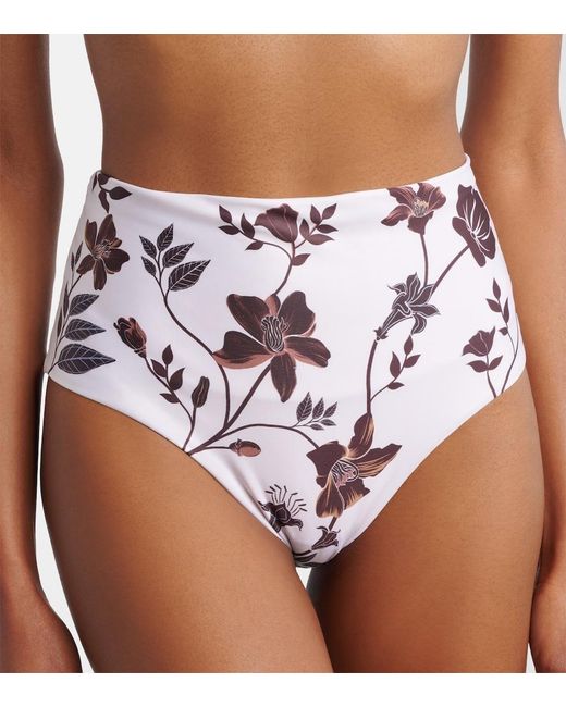 Agua Bendita White Floral Bikini Bottoms