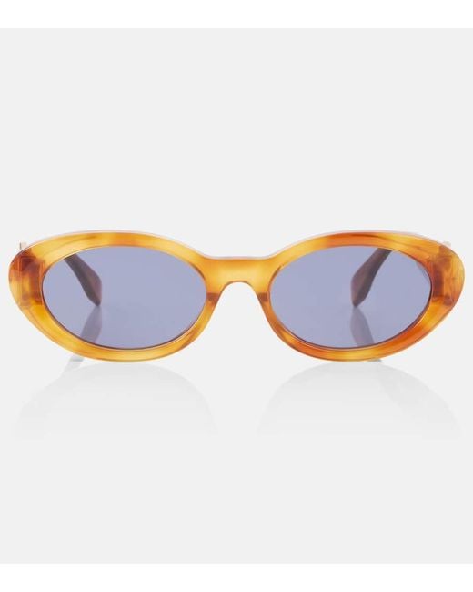 Fendi Blue Ovale Sonnenbrille Ff Diamonds
