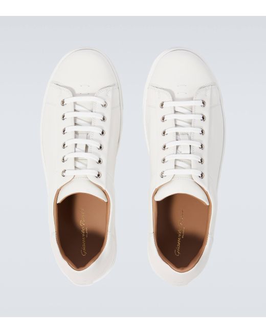 Gianvito Rossi White Leather Low-top Sneakers for men