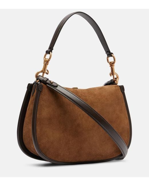 Etro Brown Suede Shoulder Bag