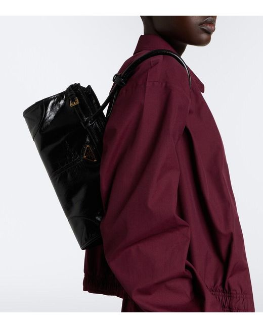 Prada Black Bonnie Medium Leather Shoulder Bag