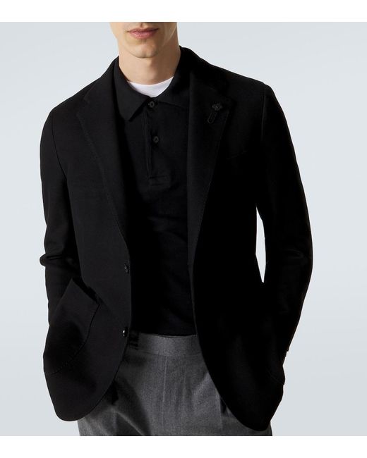 Lardini Black Cotton Blazer for men