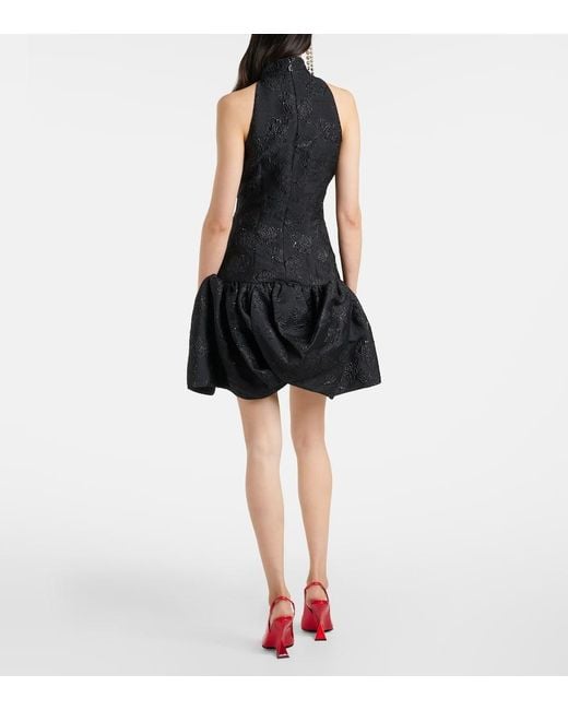 ROTATE BIRGER CHRISTENSEN Black Minikleid Aus Jacquard