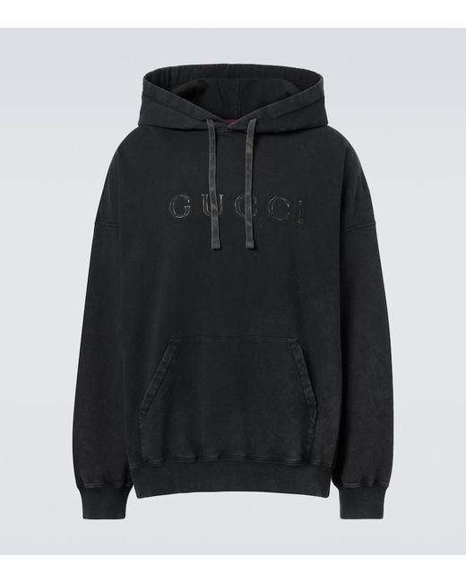 Sudadera De Jersey De Algodon Gucci de hombre de color Black