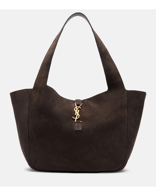 Saint Laurent Black Le 5 A 7 Bea Suede Tote Bag