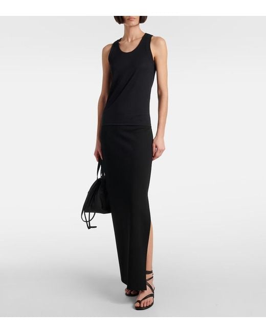 Khaite Black Lilth Crepe Jersey Pencil Skirt