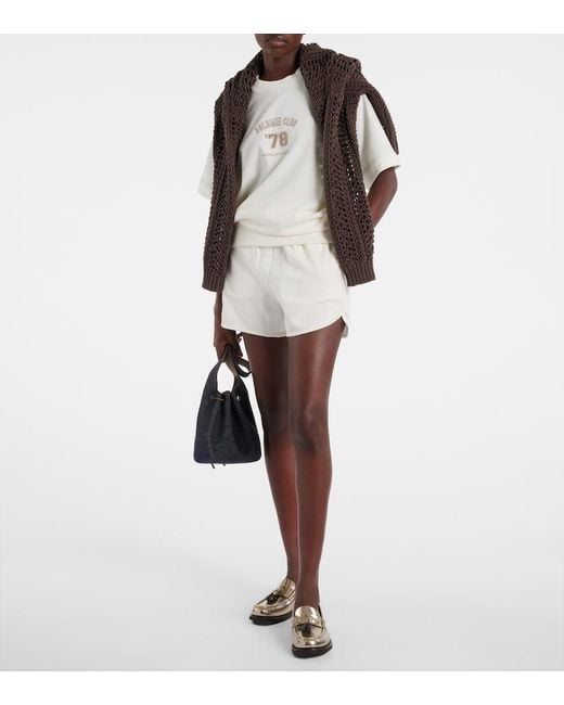 Brunello Cucinelli White Cotton Shorts