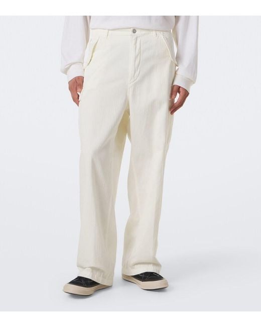 A.PRESSE White Cotton Cargo Pants for men