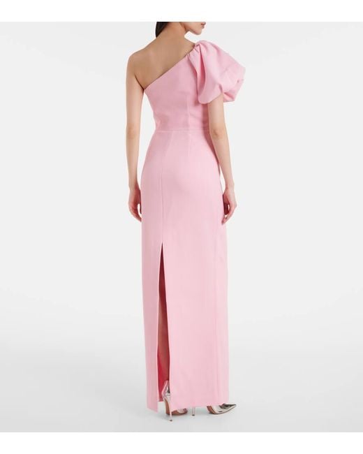 Vestido De Fiesta Isabella Asimetrico De Crepe Rebecca Vallance de color Pink