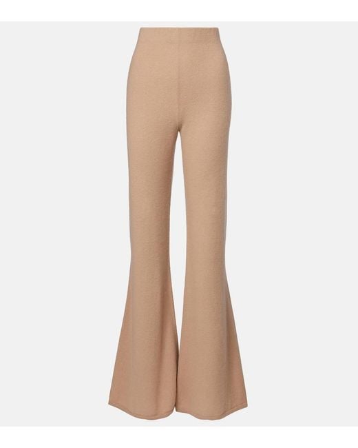 Gabriela Hearst Natural Kaulike Cashmere Flared Pants