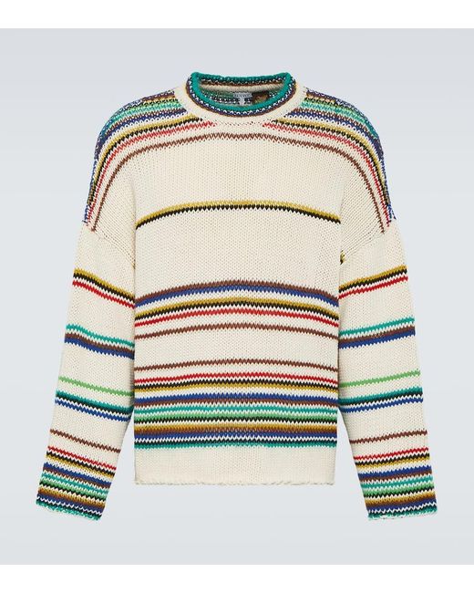 Loewe Multicolor Paula's Ibiza Striped Cotton-blend Sweater for men