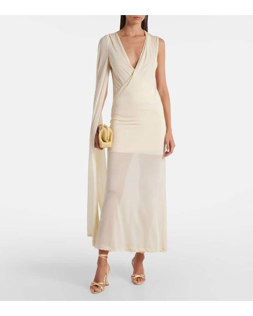 Sandales Pelysaka 95 En Satin A Ornements Manolo Blahnik en coloris Metallic