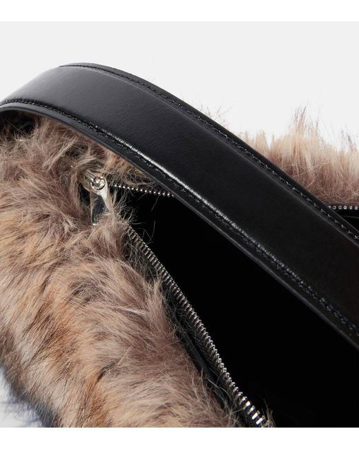 Coperni Brown Schultertasche Sound Swipe Aus Faux Fur