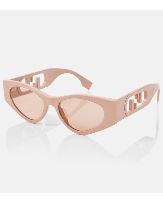 Fendi Pink O'Lock Cat-Eye Sunglasses