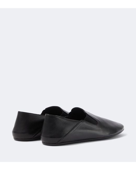 Prada Black Leather Loafers for men