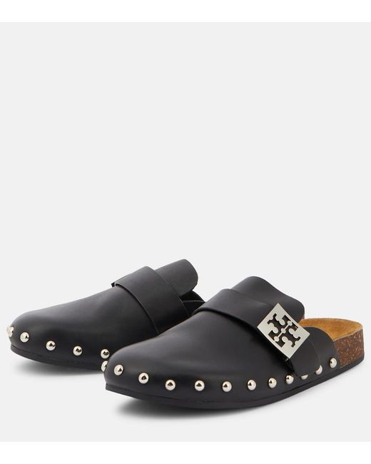 Tory Burch Black Mellow Studded Mule