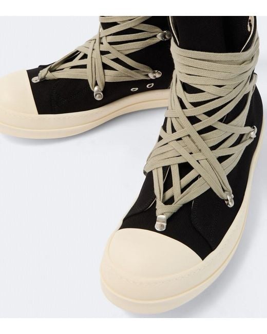 Rick Owens Black Drkshdw Megalace High-Top Sneakers for men